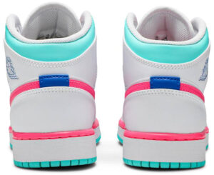 Jordan 1 Mid White Pink Green Soar (GS) 555112-102 - Arviolet photo 2