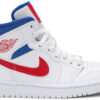 Jordan 1 Mid White Red Royal (Women's) BQ6472-164 - Arviolet photo 1
