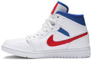 Jordan 1 Mid White Red Royal (Women's) BQ6472-164 - Arviolet photo 2