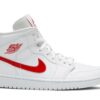 Jordan 1 Mid White University Red (Women's) BQ6472-106 - Arviolet photo 1