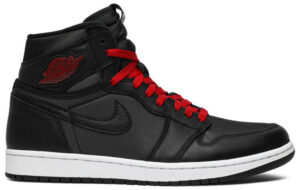 Jordan 1 Retro High Black Satin Gym Red 555088-060 - Arviolet photo 1