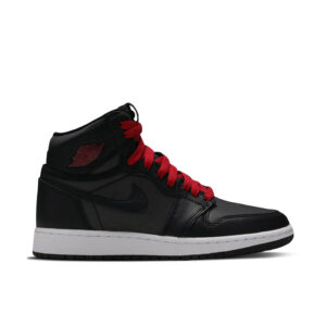 Jordan 1 Retro High Black Satin Gym Red Black (GS) 575441-060 - Arviolet photo 1