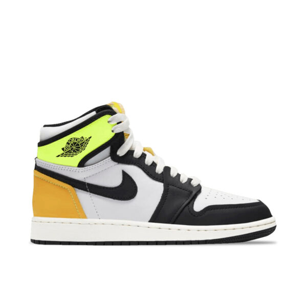 Jordan 1 Retro High White Black Volt University Gold (GS) 575441-118 - Arviolet photo 1