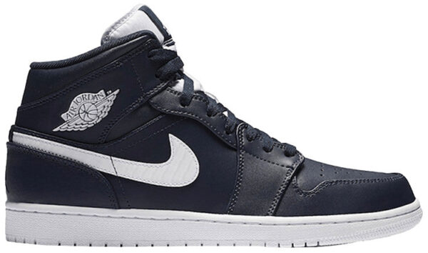 Jordan 1 Retro Mid Obsidian White 554724-402 - Arviolet photo 1