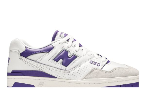 New Balance 550 White Purple BB550WR1 - Arviolet photo 2