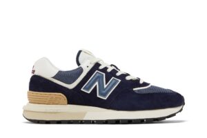 New Balance 574 Navy White Beige U574LGBB - Arviolet photo 1