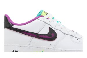 Nike Air Force 1 Low '07 LV8 Just Do It! White Vivid Purple (GS) DX3933-100 - Arviolet photo 2