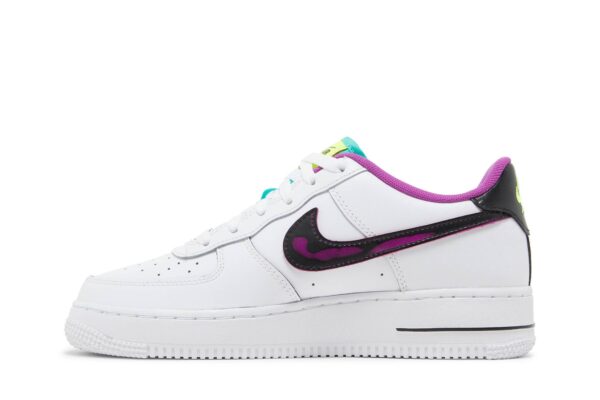 Nike Air Force 1 Low '07 LV8 Just Do It! White Vivid Purple (GS) DX3933-100 - Arviolet photo 3