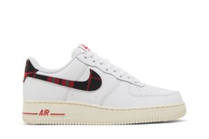 Nike Air Force 1 Low '07 LV8 Tartan Plaid White University Red DV0789-100 - Arviolet photo 1