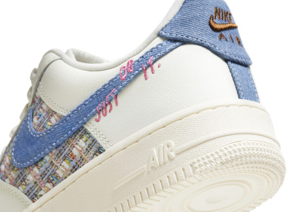 Nike Air Force 1 Low '07 LX Denim Swoosh Boucle (Women's) FJ7740-141 - Arviolet photo 5