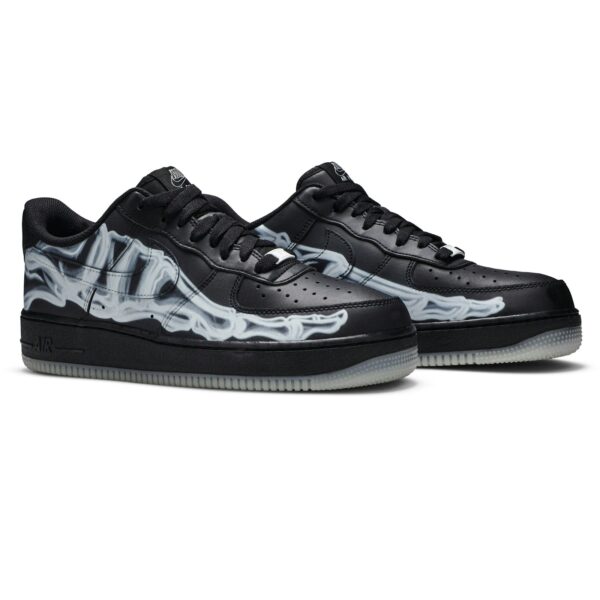 Nike Air Force 1 Low Black Skeleton Halloween (2019) BQ7541-001 - Arviolet photo 8