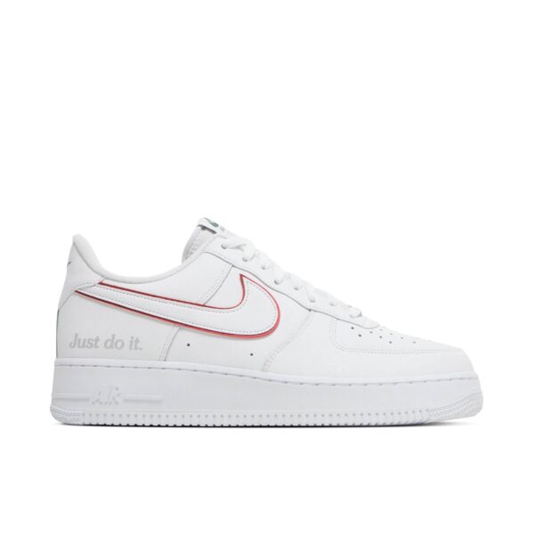 Nike Air Force 1 Low Just Do It White Noble Green Metallic Silver University Red DQ0791-100 - Arviolet photo 1