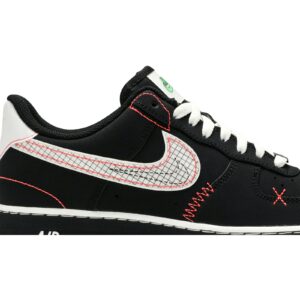 Nike Air Force 1 Low Schematic Black White Bright Crimson CU6646-001 - Arviolet photo 2