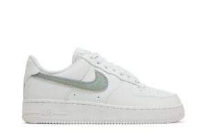 Nike Air Force 1 Low White Gold Glitter Swoosh (Women's) DH4407-101 - Arviolet photo 1