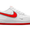 Nike Air Force 1 White Habanero Red Mini Swoosh (GS) DX9269-101 - Arviolet photo 1