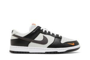 Nike Dunk Low Black Total Orange Mini Swoosh FN7808-001 - Arviolet photo 1