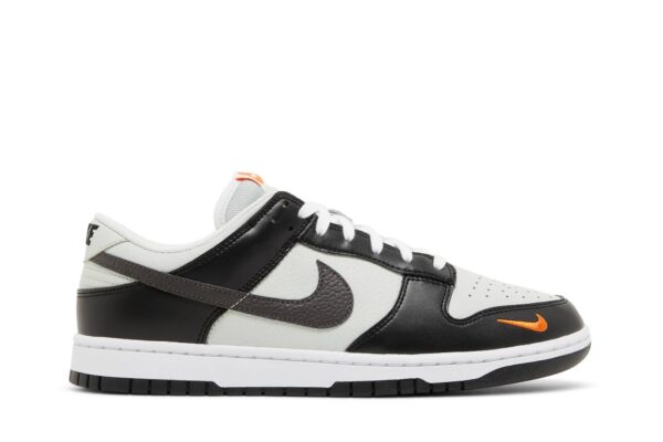 Nike Dunk Low Black Total Orange Mini Swoosh FN7808-001 - Arviolet photo 1