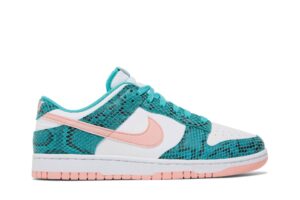 Nike Dunk Low Snakeskin Washed Teal Bleached Coral DR8577-300 - Arviolet photo 1