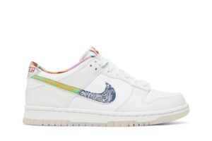 Nike Dunk Low White Multi-Color Paisley (GS) FN8913-141 - Arviolet photo 1