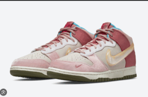 Nike Dunk Mid Social Status Free Lunch Strawberry Milk DJ1173-600 - Arviolet photo 2