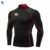 NEW Compression Running Shirt Men Stand Collar Elasticity T-shirts Raglan Long Sleeve Fitness Tops Quick Drying Gym Sportswear